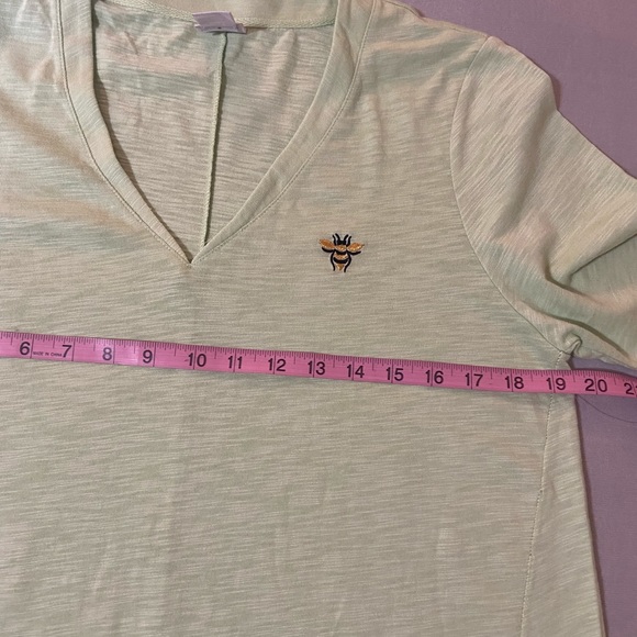 Chico’s Tee Top Size 1 Short Sleeves Mint V Neck - Picture 7 of 8